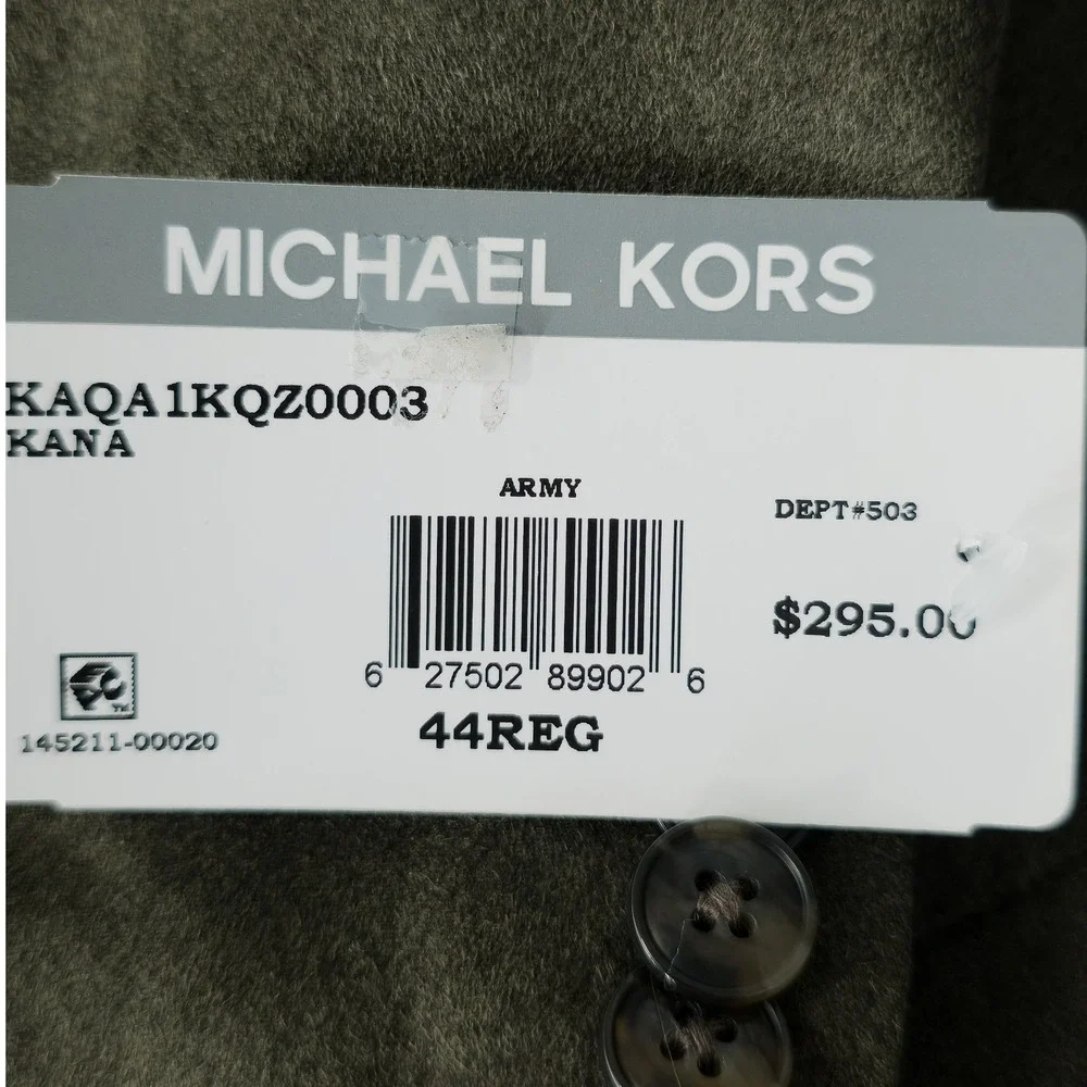 Michael Kors Sport Coat Men 44R Green Faux Suede Classic Fit Quiet Luxury NWT